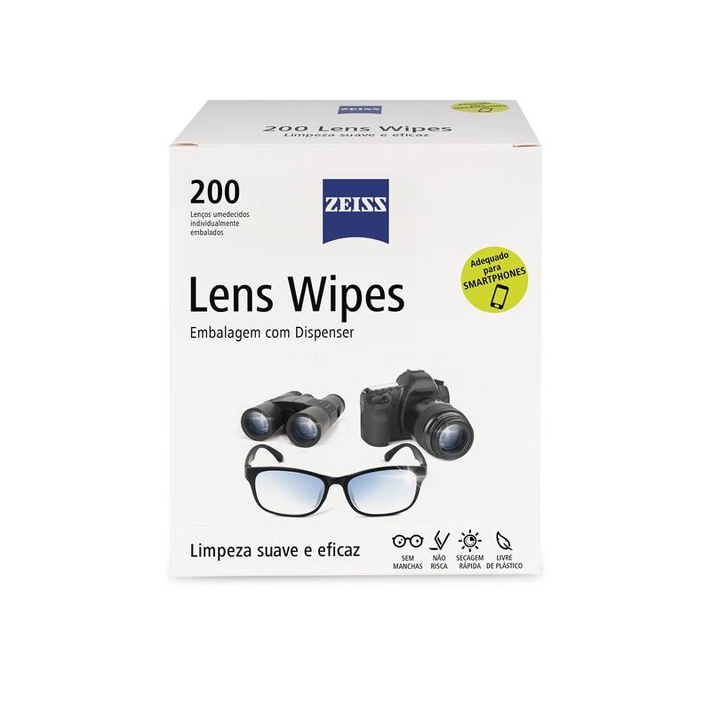 Lenços de limpeza de lentes ZEISS - 200 unidades